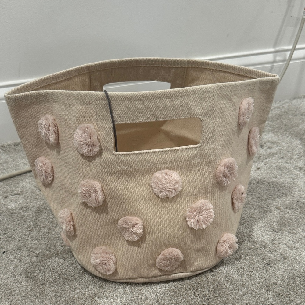 Pehr mini pompom canvas tote- NWT